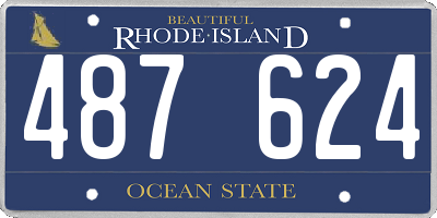 RI license plate 487624