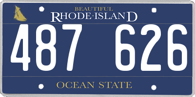 RI license plate 487626