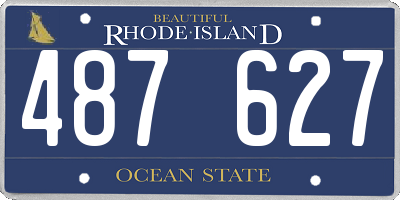 RI license plate 487627