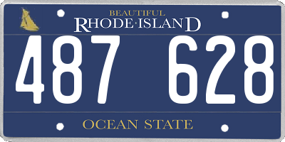 RI license plate 487628