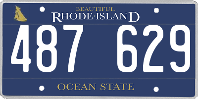 RI license plate 487629