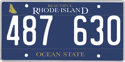 RI license plate 487630