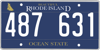 RI license plate 487631