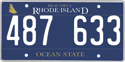 RI license plate 487633