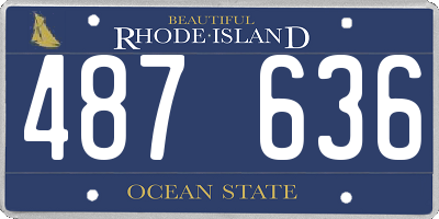 RI license plate 487636