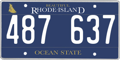 RI license plate 487637
