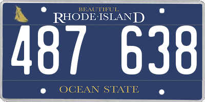RI license plate 487638