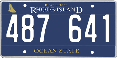 RI license plate 487641