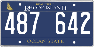RI license plate 487642