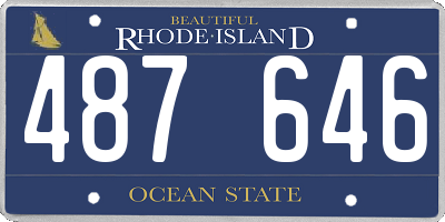 RI license plate 487646
