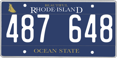RI license plate 487648