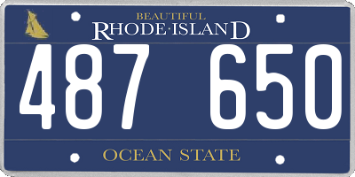 RI license plate 487650
