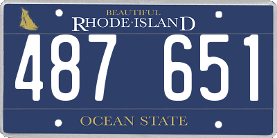 RI license plate 487651