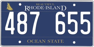 RI license plate 487655