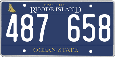 RI license plate 487658
