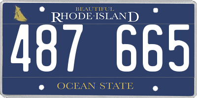 RI license plate 487665