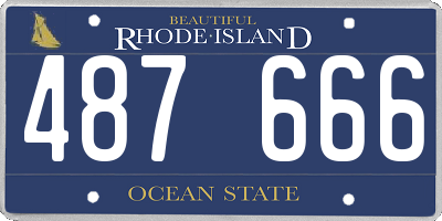 RI license plate 487666
