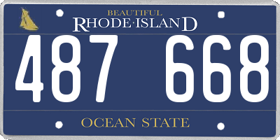 RI license plate 487668