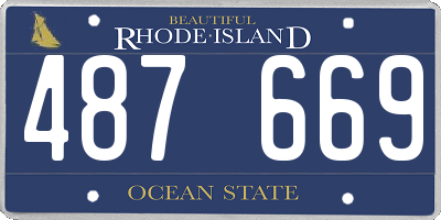 RI license plate 487669