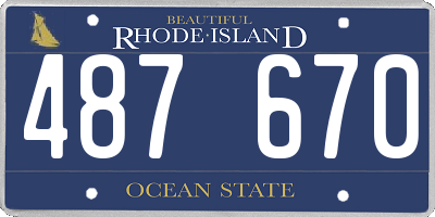 RI license plate 487670