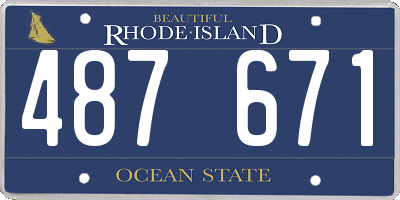 RI license plate 487671