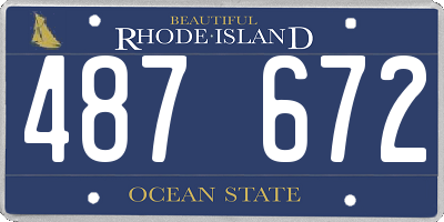 RI license plate 487672