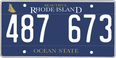 RI license plate 487673