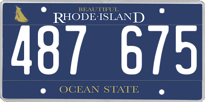 RI license plate 487675