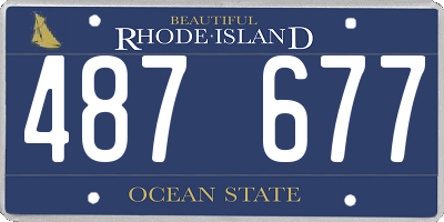 RI license plate 487677
