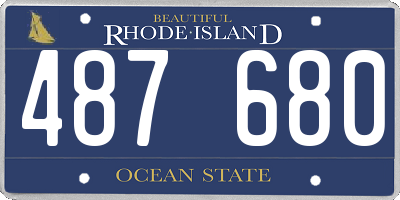 RI license plate 487680