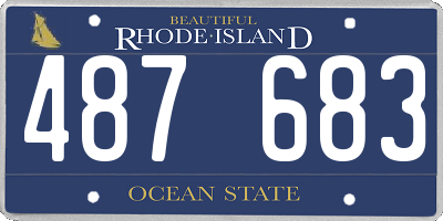 RI license plate 487683