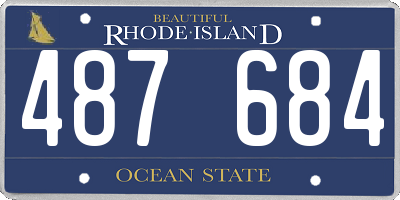RI license plate 487684