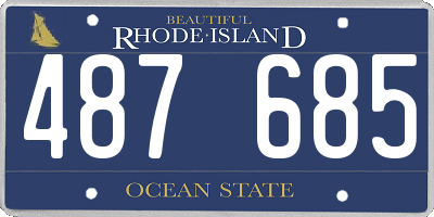 RI license plate 487685