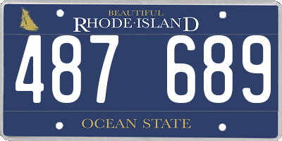 RI license plate 487689