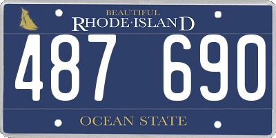 RI license plate 487690