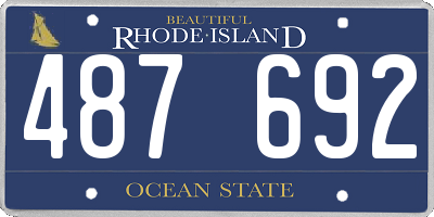 RI license plate 487692