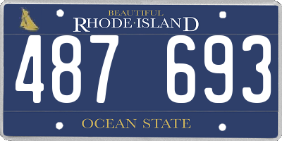 RI license plate 487693