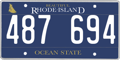 RI license plate 487694