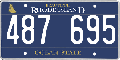 RI license plate 487695
