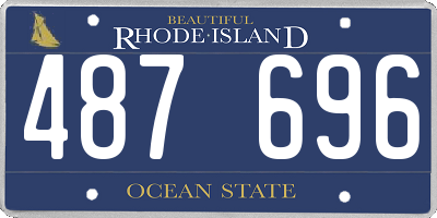 RI license plate 487696