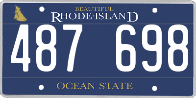RI license plate 487698