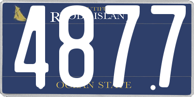 RI license plate 4877