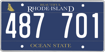 RI license plate 487701