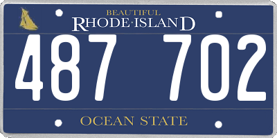 RI license plate 487702