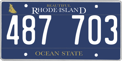 RI license plate 487703