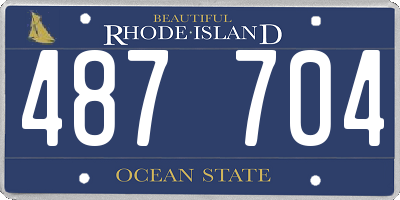RI license plate 487704