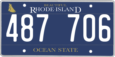 RI license plate 487706