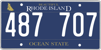 RI license plate 487707