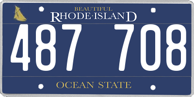 RI license plate 487708
