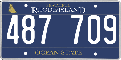 RI license plate 487709